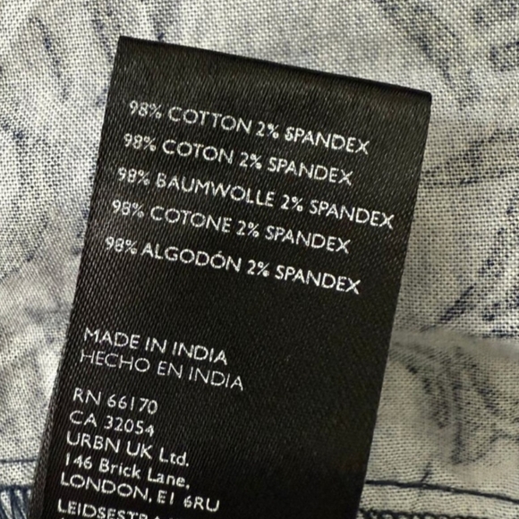 Free People Navy Floral Mini Dress W/ Puff Sleeves Smocked Bodice& Heart Buttons - Picture 2 of 13